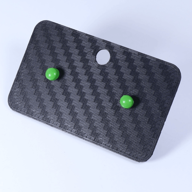 Hypoallergenic 3mm Small Solid Green Round Cut Polymer Clay Plastic Back Stud Earrings With Designer Carbon Fiber Jewellery Box