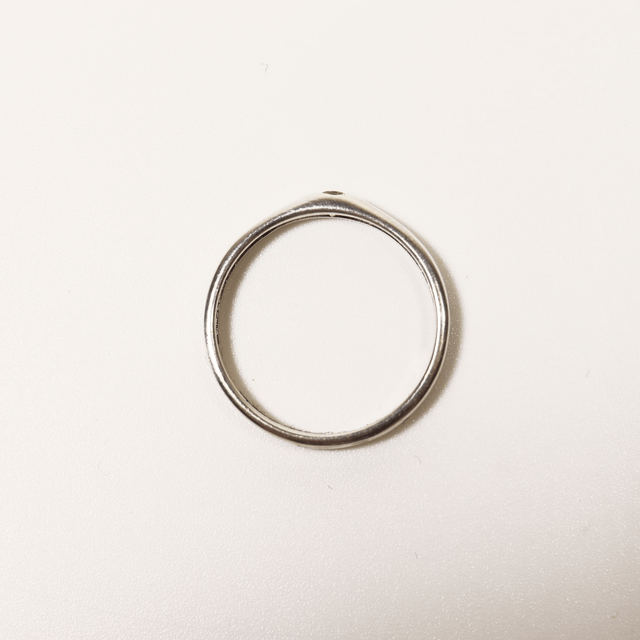 Simple Sterling Silver 925 Minimalist Design Style Small Round Cut Green Peridot Birthstone Gemstone Band Ring Size O - 7