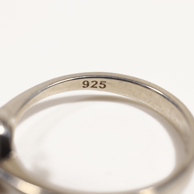 Sterling Silver 925 Minimalist Modern Design Band Round Cut Vivid Blue Topaz Gemstone Birthstone Ring Size N - 6 1/2