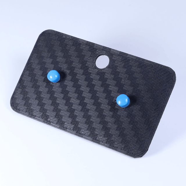 Hypoallergenic 3mm Small Solid Blue Round Cut Polymer Clay Plastic Back Stud Earrings With Designer Carbon Fiber Jewellery Box