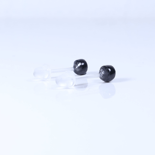 Hypoallergenic Small Vibrant Electric Cracked Teal Black Polymer Clay Plastic Back Stud Earrings With Designer Carbon Fiber Jewellery Box
