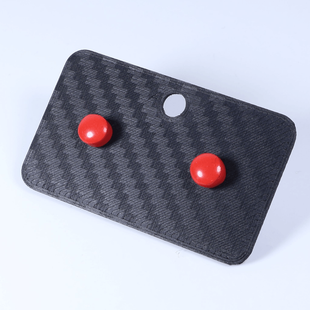 Hypoallergenic 6mm Medium Solid Red Round Cut Polymer Clay Plastic Back Stud Earrings With Designer Carbon Fiber Jewellery Box
