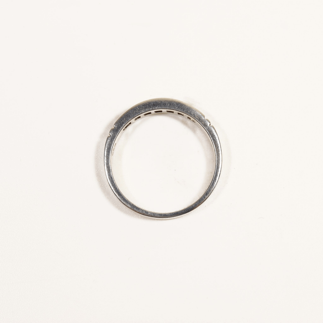 Sterling Silver 925 Minimalist Design Eternity Style Small Round Cut Yellow Citrine Birthstone Gemstone Band Ring Size O - 7