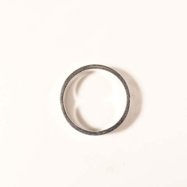 Simple Minimalist Flat Style Wedding Band Sterling Silver 925 8mm Width 1.6mm Medium Depth Design Ring Size T - 9 5/8
