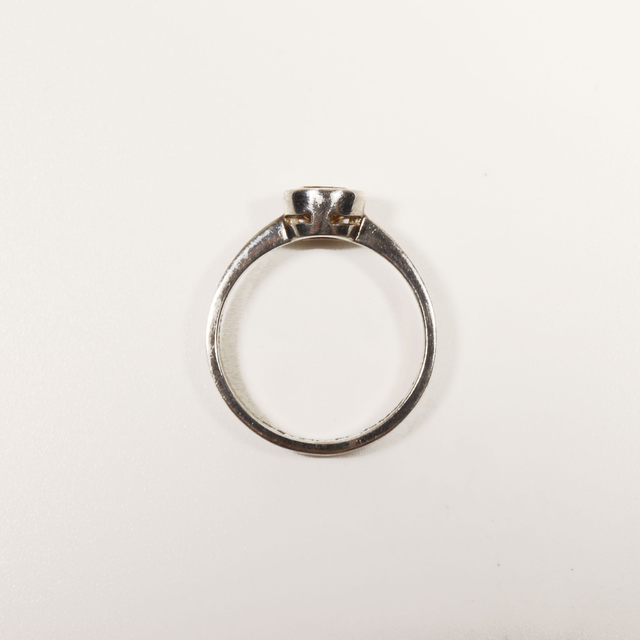 Sterling Silver 925 Minimalist Modern Design Band Round Cut Vivid Oramge Citrine Gemstone Birthstone Ring Size N - 6 1/2