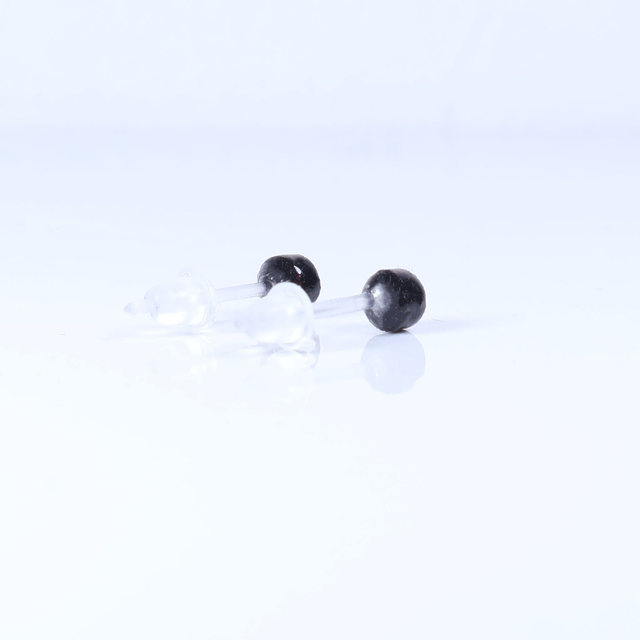 Hypoallergenic Small Vibrant Electric Cracked Red Black Polymer Clay Plastic Back Stud Earrings With Designer Carbon Fiber Jewellery Box