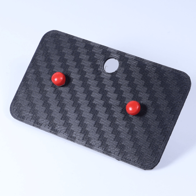Hypoallergenic 3mm Small Solid Red Round Cut Polymer Clay Plastic Back Stud Earrings With Designer Carbon Fiber Jewellery Box