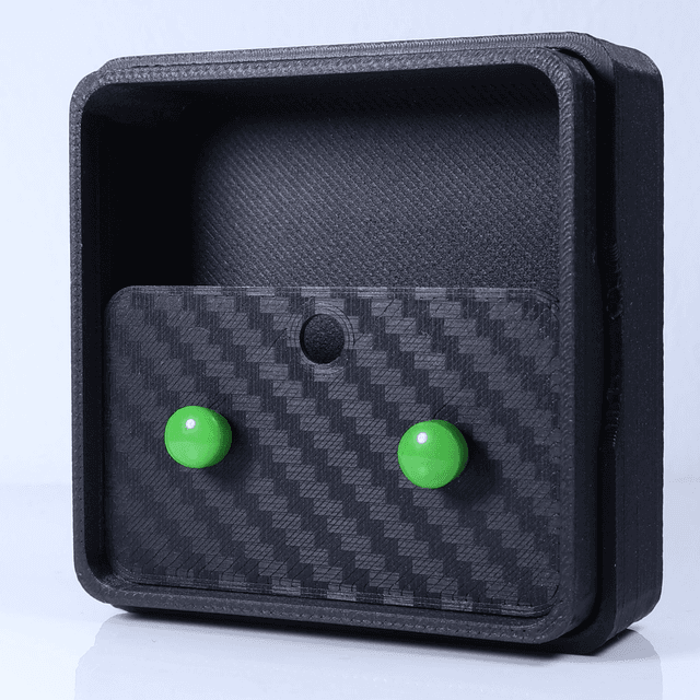 Hypoallergenic 6mm Medium Solid Green Round Cut Polymer Clay Plastic Back Stud Earrings With Designer Carbon Fiber Jewellery Box