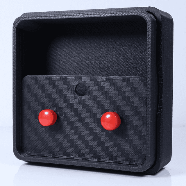 Hypoallergenic 6mm Medium Solid Red Round Cut Polymer Clay Plastic Back Stud Earrings With Designer Carbon Fiber Jewellery Box